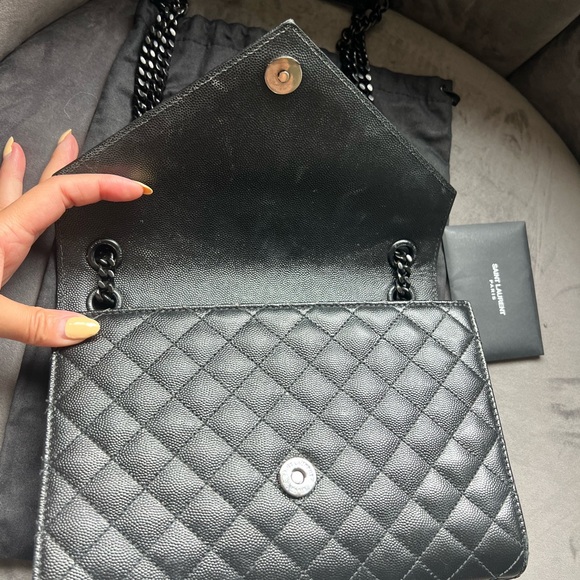 Yves Saint Laurent Tri-Quilt Mixed Matelasse Envelope Bag - Picture 6 of 17